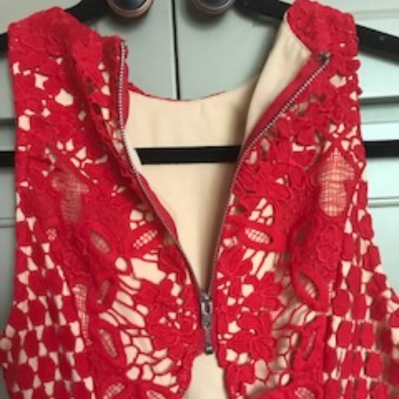 NWT Endless Rose Red Lace Cutout Back Mini Dress - Picture 10 of 13